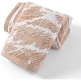 YiLUOMO Khaki Zebra-Stripe Pattern Hand Towel Set of 2 Soft and Absorbent Cotton Bathroom Hand Towel for Bathroom Home Fall Decorative 13 x 29 Inch