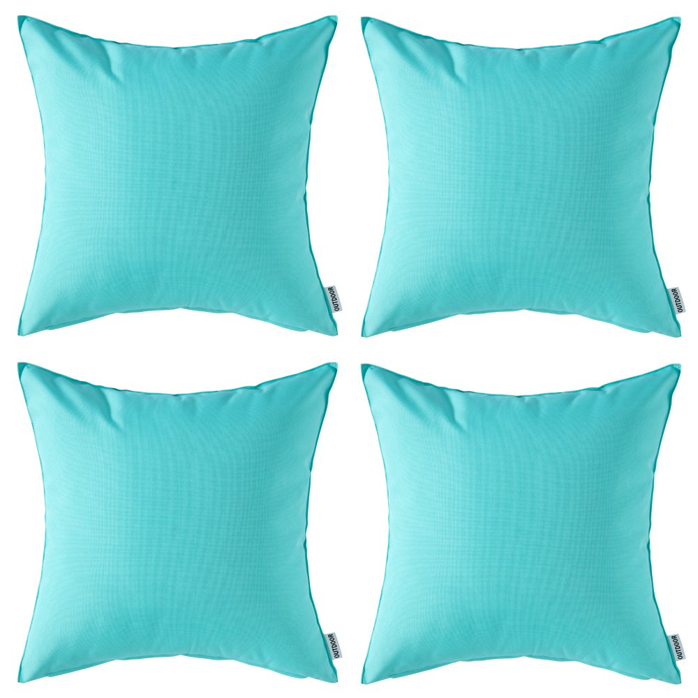 MIULEE Pack of 4 Outdoor Waterproof Throw Pillow Cover Home Décor Pillow Case Decorating Cushion Covers Protectors for Tent Park Bed Sofa Chair Couch Bedroom 40x40cm 16x16inch Blueviolet