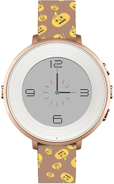 Pebble Time Round 14mm Strap Halloween,Jolook Leather Replacement Band for Pebble Time Round 14mm Watch and Other Use 14mm Quick Release Bands Watch ...