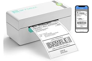 OFFNOVA Bluetooth Label Printer, 4” x 6” Thermal Label Printer for Shipping Package and Small Business, Work with iOS, Android, Mac OS, Windows and Chromebook