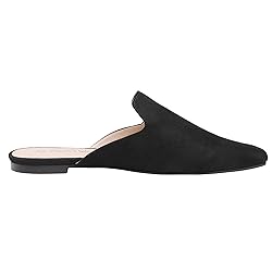 DREAM PAIRS Women's Flat Mules Pointed Toe Backless