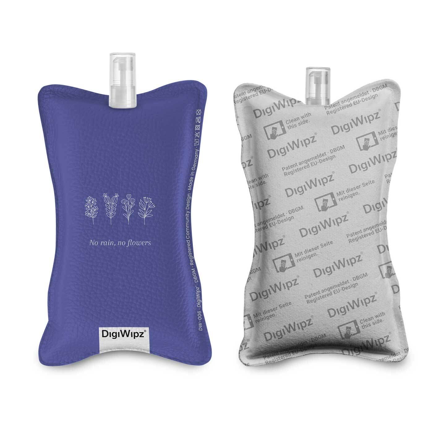 DigiWipz® The ingenious 2-in-1 display cleaner (no rain, no flowers) - screen cleaner for displays and touchscreens - screen cleaner microfibre sponge with integrated sprayer