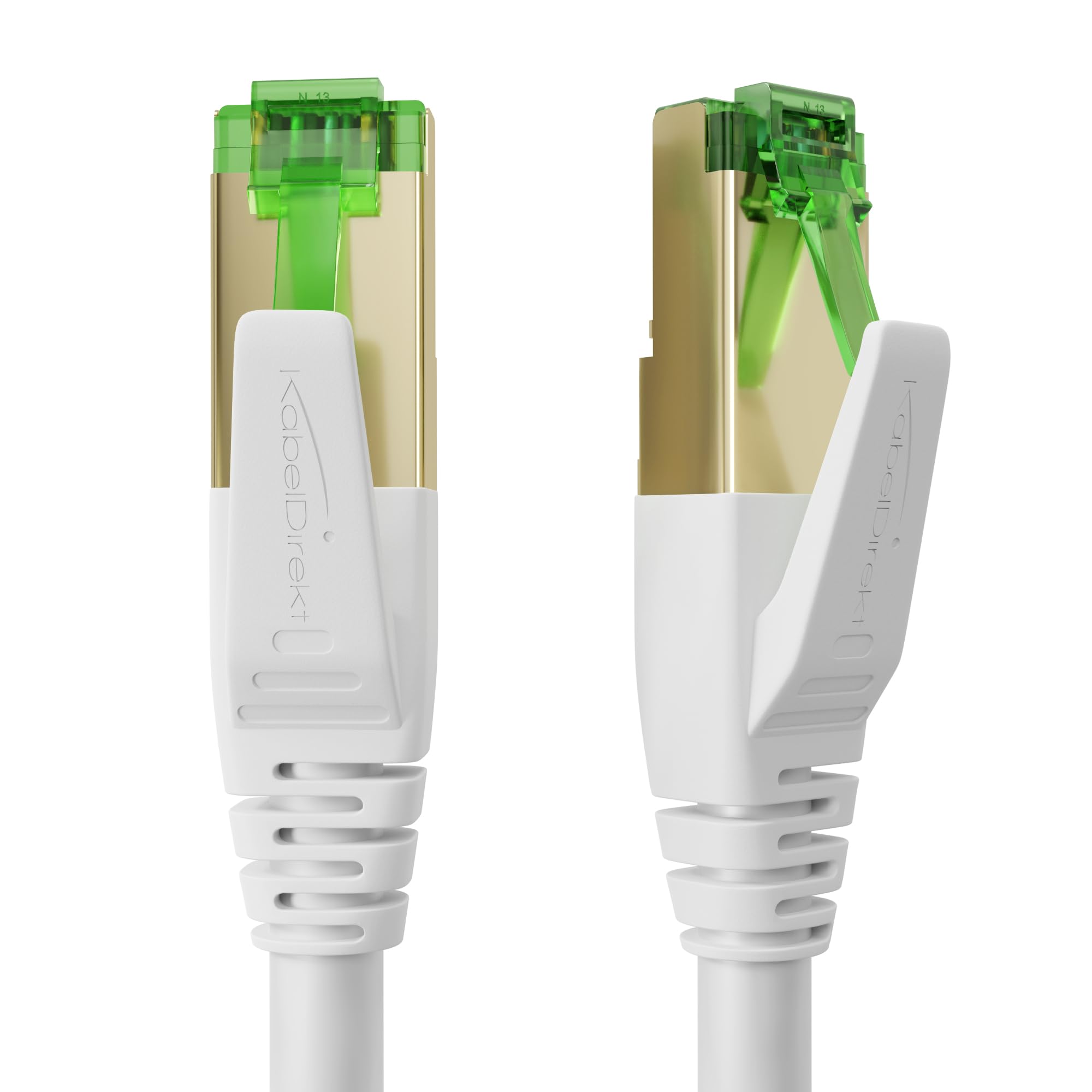 KabelDirekt – Cat 7 Network Cable – 0.25m – 10 Gigabit LAN Cord & Ethernet Cable – Available in 0.25-30m (suitable for high-speed networks, PC, gaming, switch, router and modem, RJ45 – white)