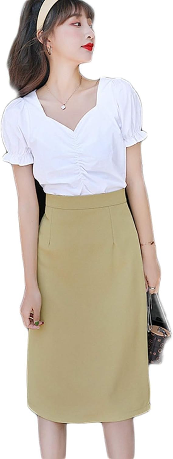 Amazon ペンシルスカート タイトスカート スリット タイト スカート ハイウエスト フォーマル オフィス カジュアル 黒 レディース ストレッチ ペンシル ロング セクシー ブラック 膝下 ミモレ ミディ 丈 無地 ビジネス 制服 スカート 通販