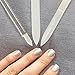 Bona Fide Beauty Crystal Nail Files - 3 Piece Silver Genuine Czech Glass Nail Files with Cases - Best Nail Files for Nail Care & Nail Art - Great Manicure & Pedicure Glass Fingernail Files