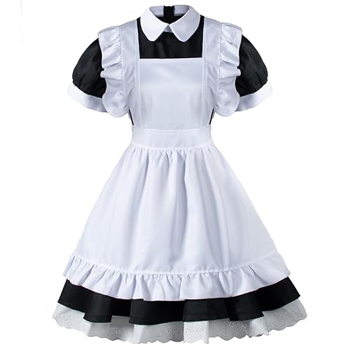 Japanese Anime Lolita French Maid Apron Fancy Dress Cosplay Costume Gloves Headwear Socks Set(Black Plus Size 5XL) in Saudi Arabia | Whizz Costumes Japanese Anime Lolita French Maid Apron Fancy Dress Cosplay Costume Gloves Headwear Socks Set(Black Plus Size 5XL) in Saudi Arabia | Whizz Costumes