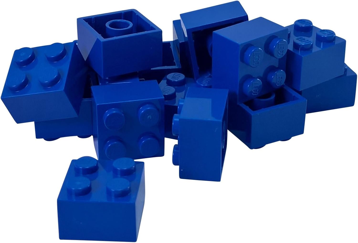 blue lego pieces