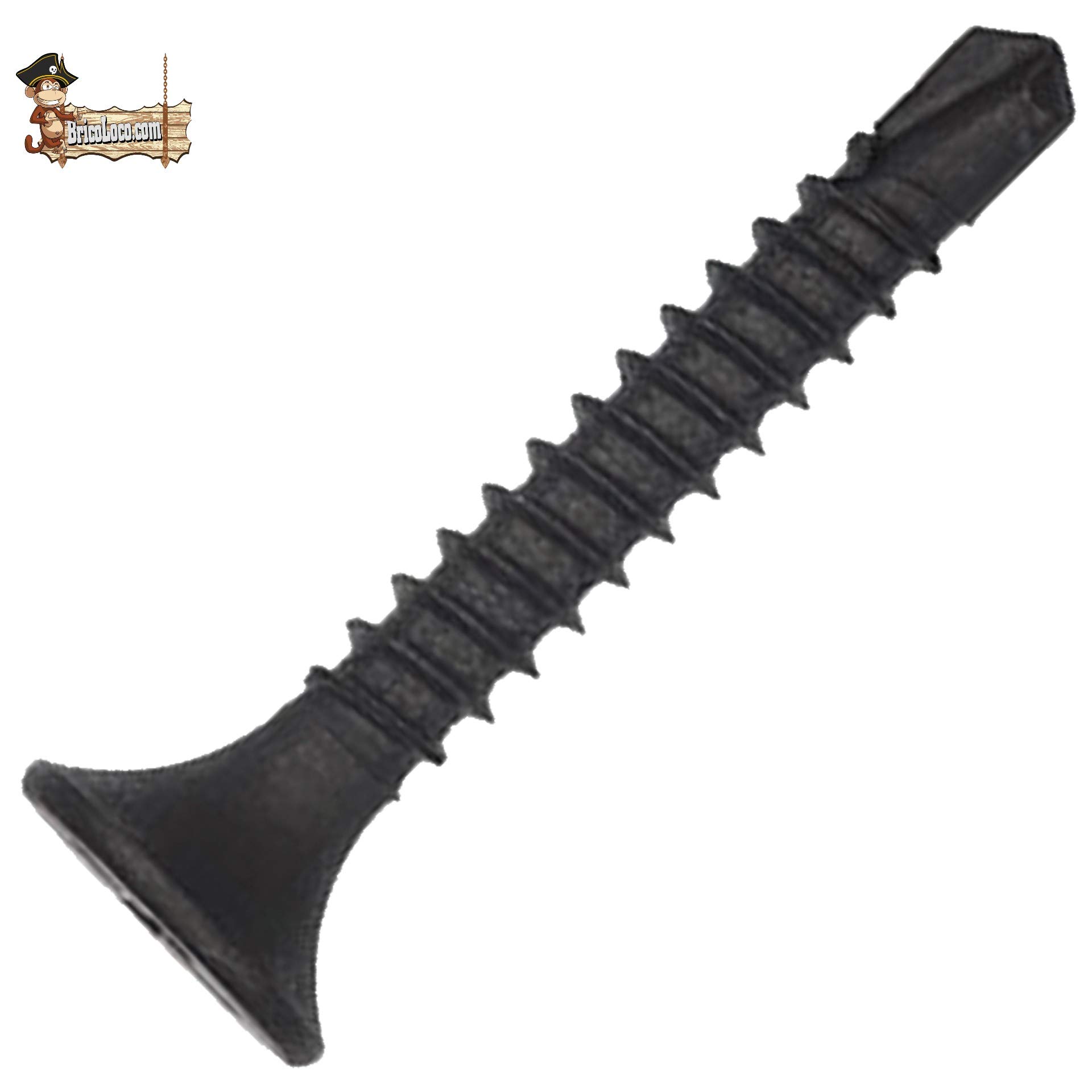 BricoLoco.com BricoLoco Self-Drilling Drywall Screw, Phosphated with Drill Bit for Installing Plasterboard, Self-Drilling Ceiling, Wall etc. (1,000 Units, 3.5 x 45)