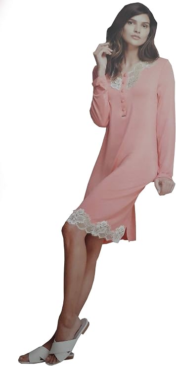 Camicia Da Notte Nicole 42 - Viscosa Morbida Con Maniche 3/4 - Colori Diversi - Foto 12
