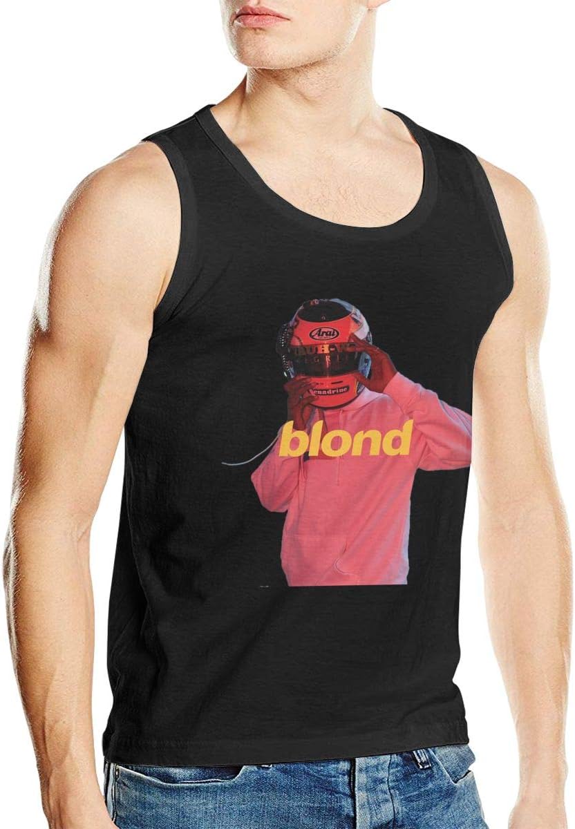 Blond Frank Ocean Mens Casual Sleeveless Tee Shirts Gym Muscle T Shirts Sport Tank Tops