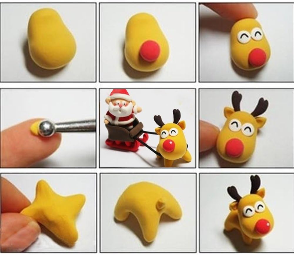 SERONLINE 24pcs Polymer Clay Tools Ball Stylus Dotting Tools, Modeling Clay Sculpting Tools Set Rock Painting Kit for Sculpture Pottery