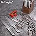 Knife Set, Emo joy 15-Piece High Carbon German Stainless Steel Knife Block Set