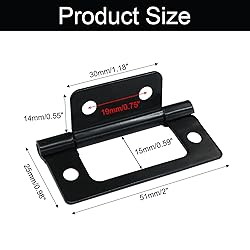 Litoexpe 12 Pcs Non-Mortise Door Hinges, 2 x 0.97