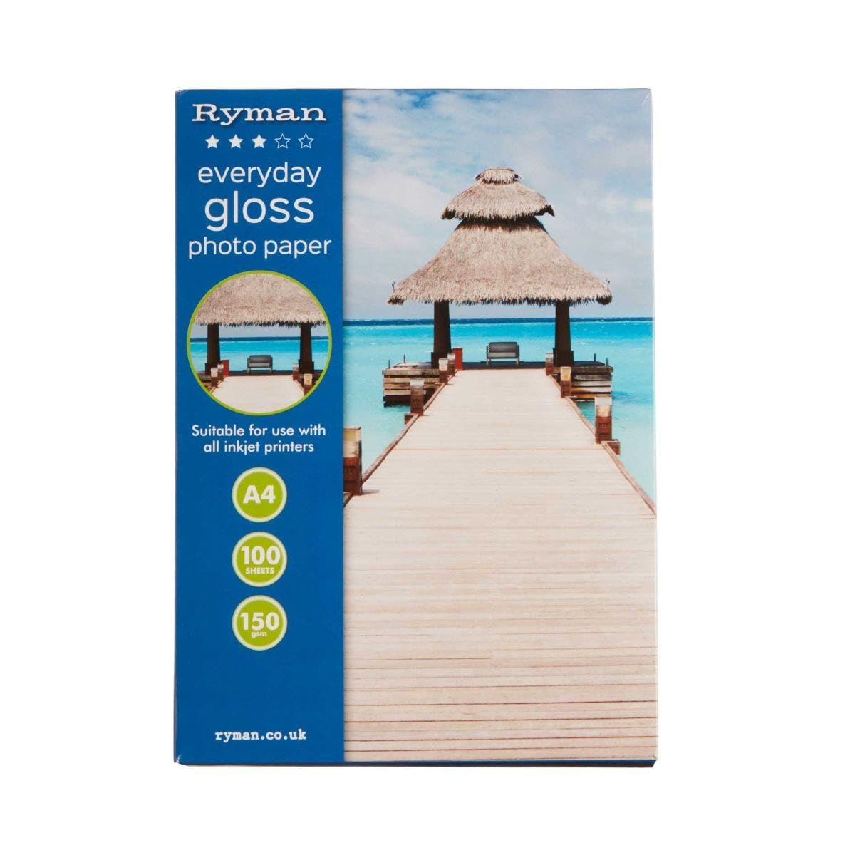 Ryman Everyday Gloss Photo Paper A4 150gsm 100 Sheets