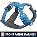 Ruffwear, Front Range Dog Harness, Reflective Soft Padded Everyday Harness with Dual Leash Clips, Adjustable and Lightweight Fit for Training or Walking for All Dogs, Blue Dusk, X-Small