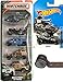 Tank Hot Wheels & Matchbox Military 5-Pack Army MP Jeep + Road Play Tape Humvee / Helicopter / Tanknator Camo Set