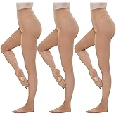 MANZI Dance Tights for Women Solid Color Ballet Tights Comfortable Convertible Opaque Tights Pack of 3