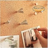 Paper Airplane Push Pin, Fantastic_008 Thumbtacks Push Pins Metal for Home Office Cork Board / Bulletin Board Creative Novelty Office Gadget Home Decorative, 6pcs/set