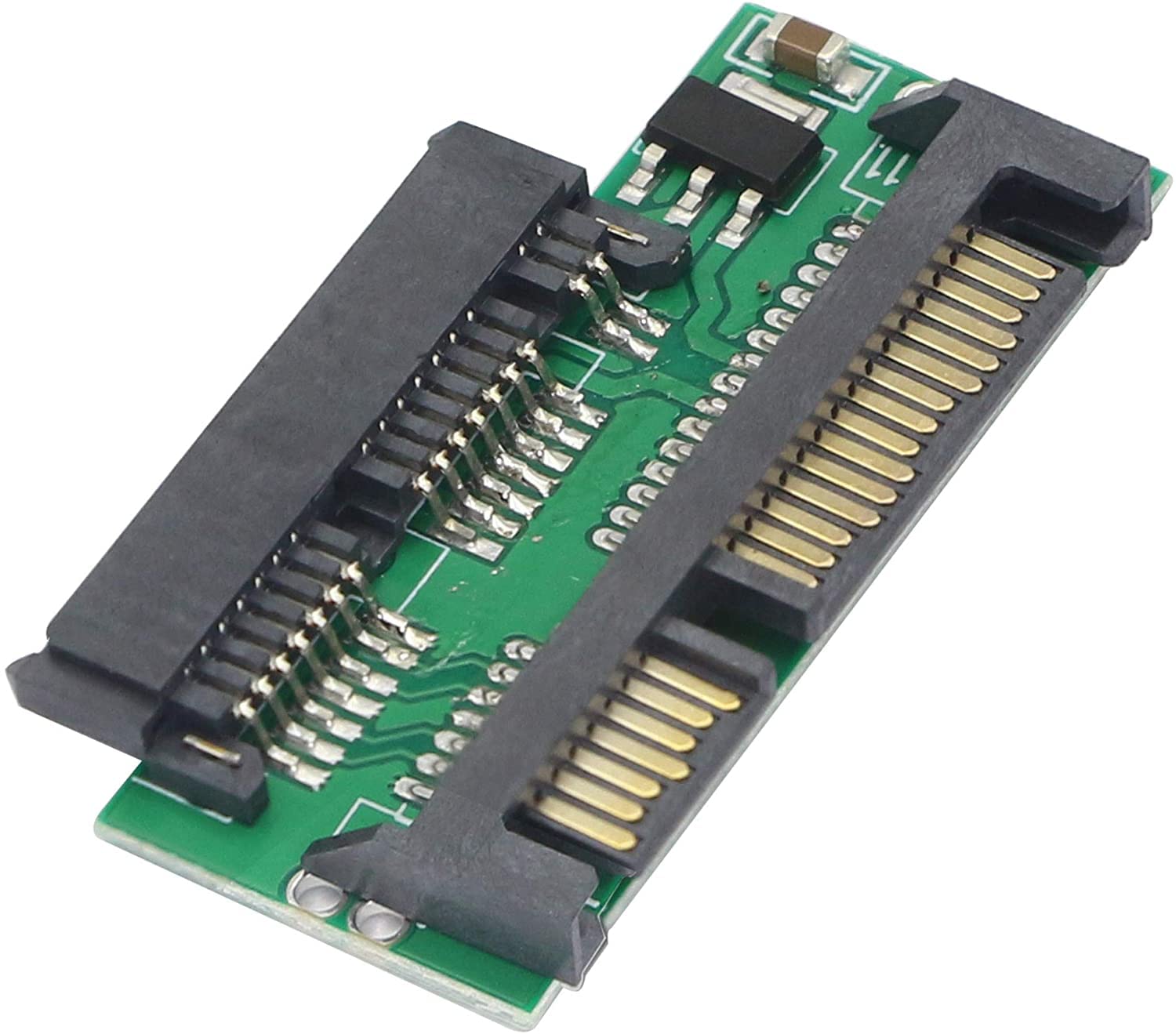 Multibao Micro SATA 3.3V 16Pin Female to SATA 5V 22Pin Male, Micro SATA to SATA Serial ATA 2.5 SSD Solid State Hard Drive Adapter Card