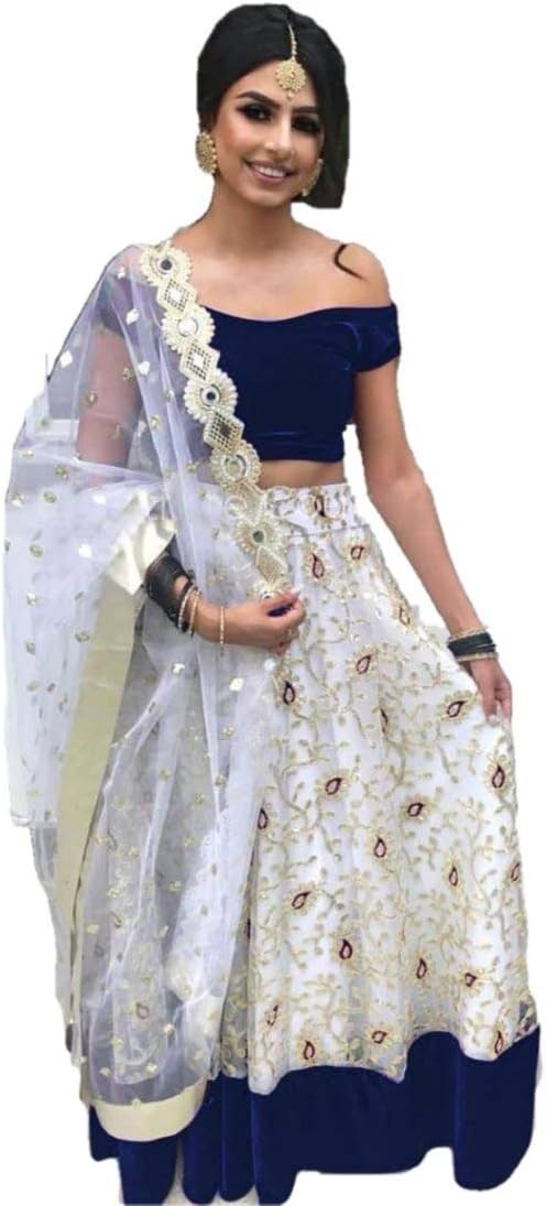 Party Wear Lehenga Choli Traditional Lehenga Choli Bollywood Designer Lehenga Choli Ethnic Collection A1 White