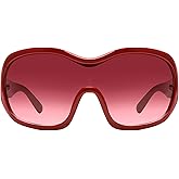 TYA Oversized Trendy Wrap Around Sunglasses for Women Men - Cool Concert shades 2000s Retro Round Big Shield Glasses