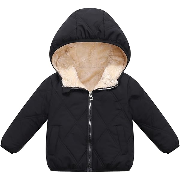 Generisch Chaqueta De Invierno Para Niños, Chaqueta De Plumón Para Niños, Chaqueta Con Capucha Cálida, Ropa Exterior, Chaqueta Ligera Para Niños Para Días Fríos, Caqui, 2-3 Años
