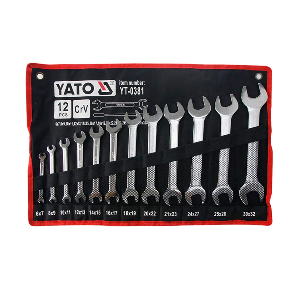 Yato YT-0381 – Set of Flat Wrenches 6-32 12 Piece Yato
