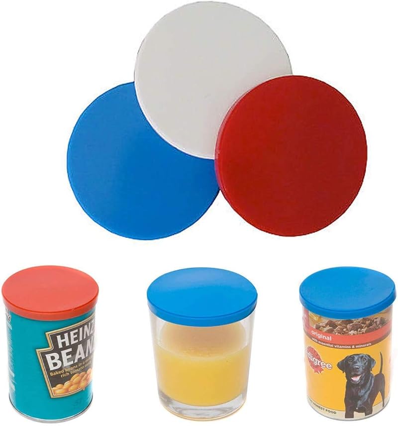 Karrma Ltd Pet Food Can Covers Set of 3 Assorted Colours