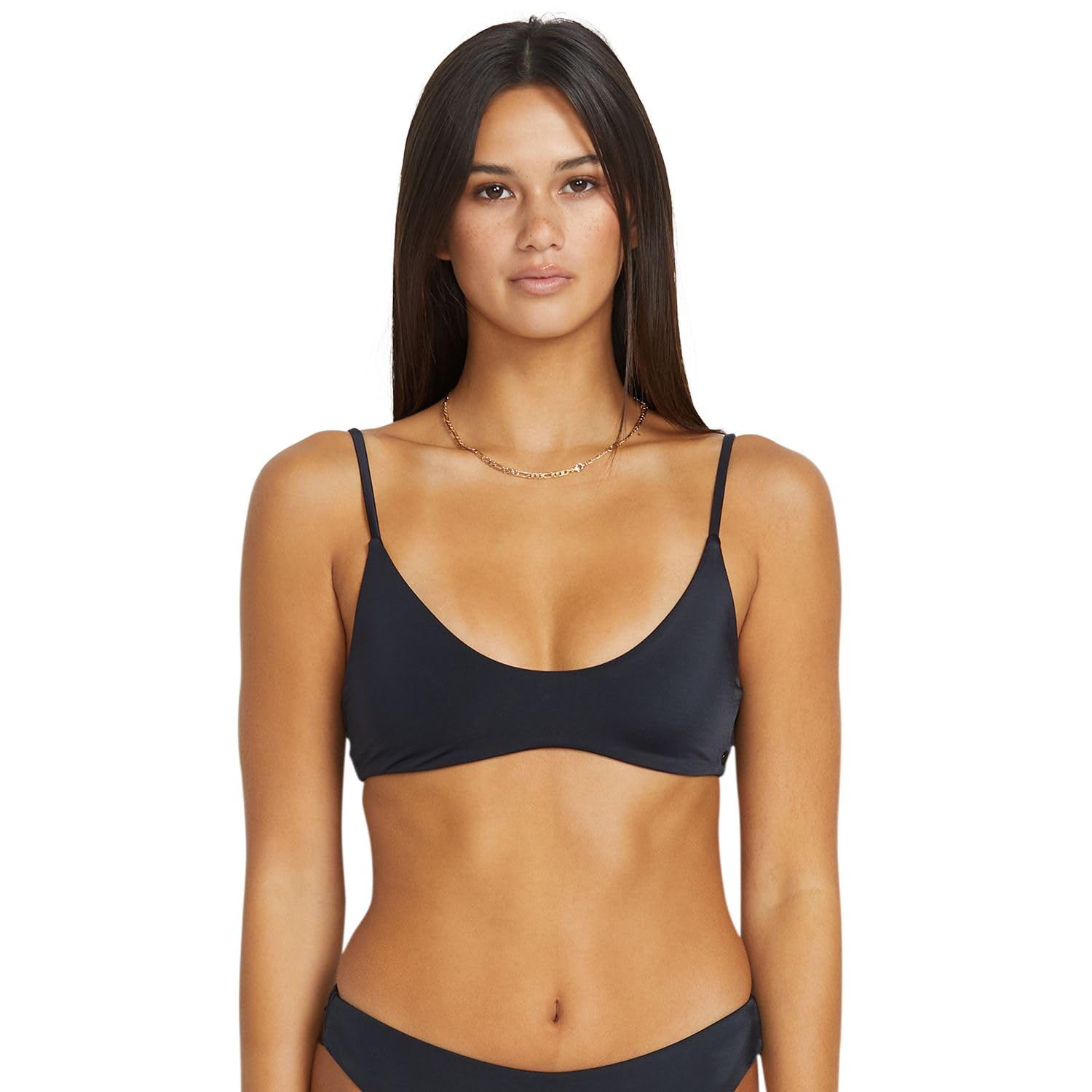Photo 1 of Volcom Women's Simply Seamless Crop Bikini Top, Black