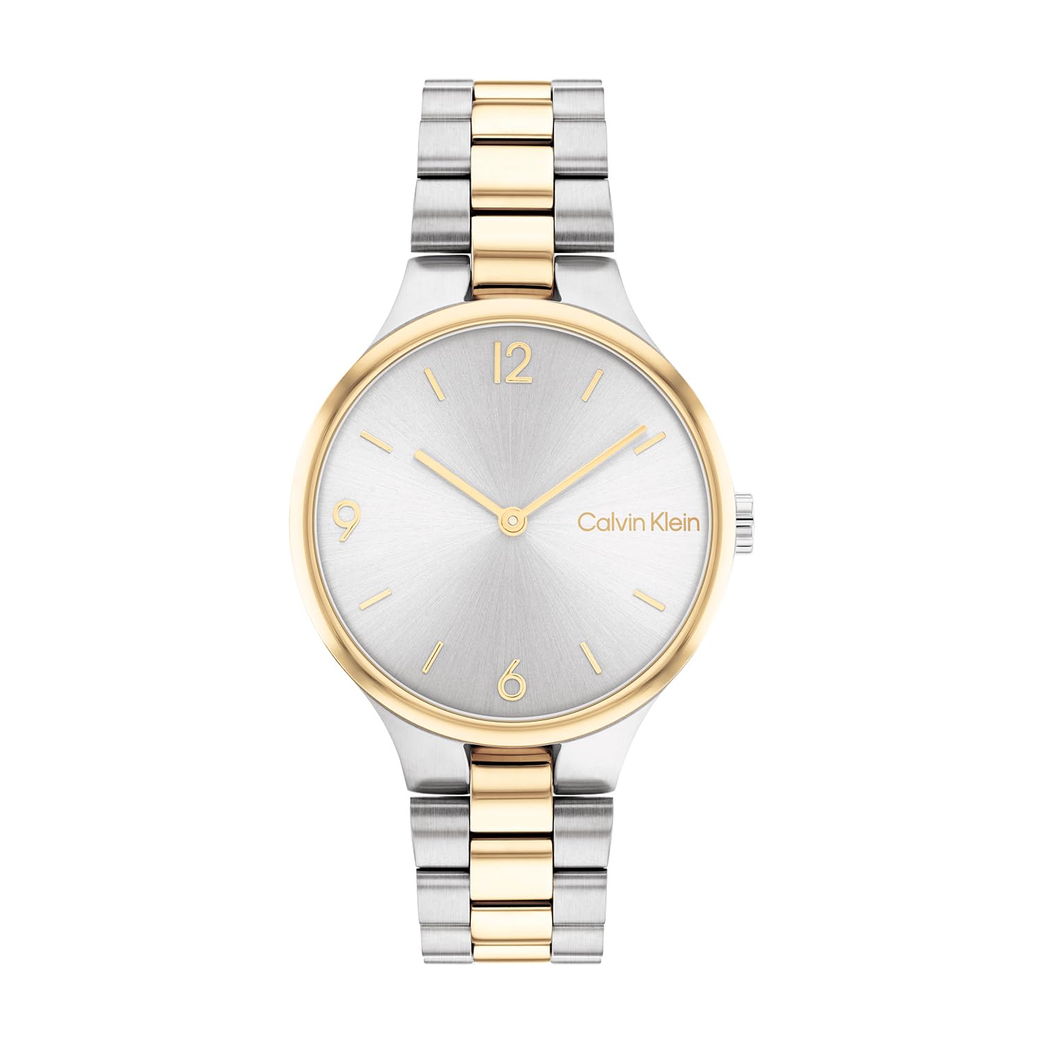 Calvin Klein Analogue Quartz Watch for Women Linked Bracelet 32MM Collection with Two-Tone Stainless Steel Bracelet - 25200132