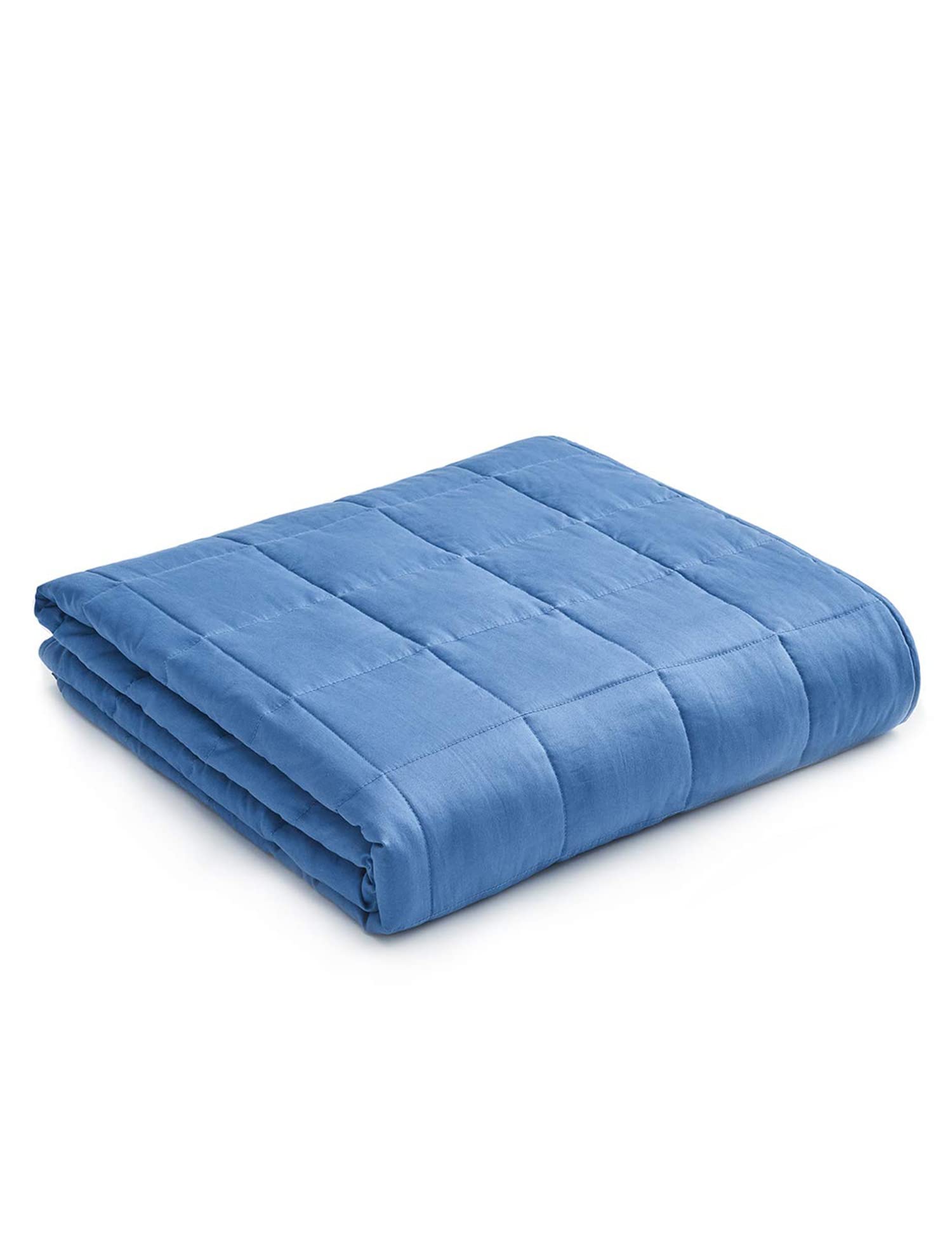 Photo 1 of YnM Weighted Blanket,Heavy 100 Percent Oeko-Tex Certified Cotton Material, Bed Blanket for One Person of 160lbs, Ideal for Queen/King Bed (60x80 Inches, 17 Pounds, Monaco Blue)