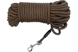 5M/10M/15M Long Nylon Dog Leash for Small Medium Dogs Outdoor Training Camping Recall Tracking Line(Coffee)