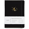 Yop & Tom Bullet Dotted Journal (A5) - Moon and Stars - Dot Grid Notebook With Extra Thick Paper (160 GSM) - Charcoal