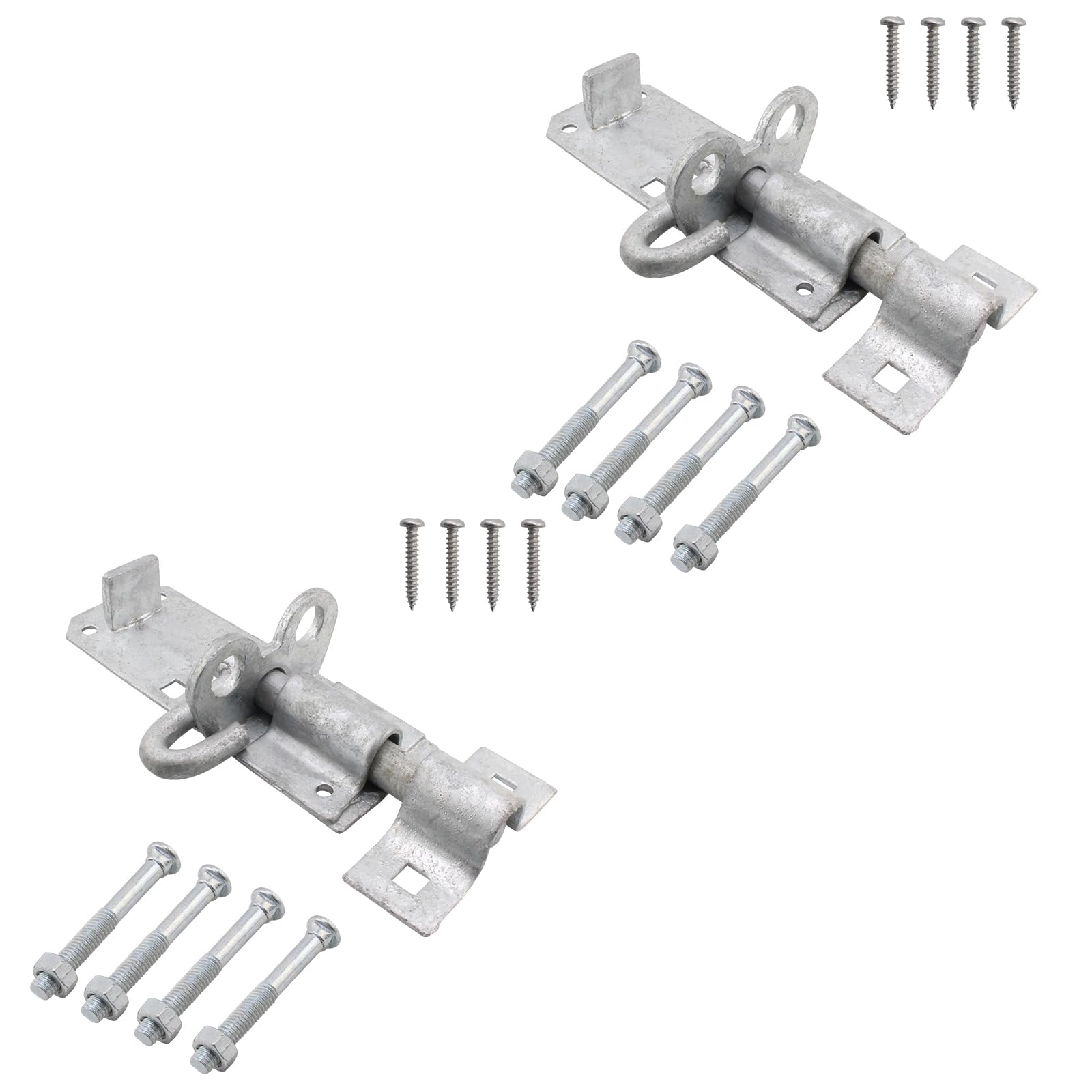 Lockable Sliding Bolt | Brenton Pad Bolt | 100mm / 4 Inch | Hot Dipped Galvanised | Pack of 2