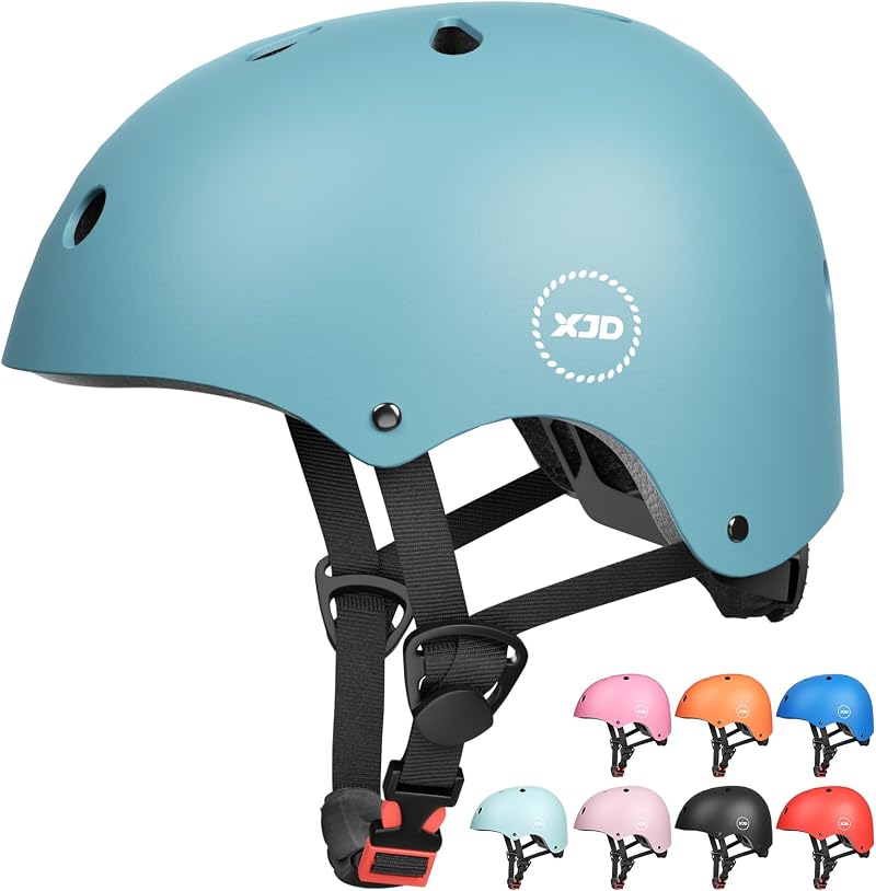 XJD Kids Helmet Dusty Blue Small CE Certified Adjustable Head 51-54cm