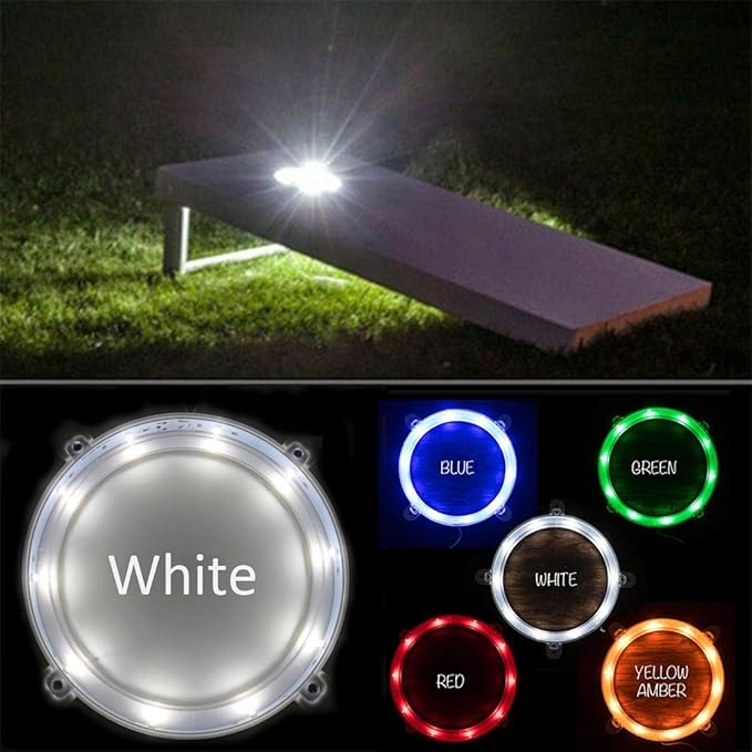 Cornhole Boards Ring Lights Set of 2, Waterproof Ultra