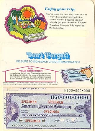 Amazon.com: American Express Travelers Check: Entertainment Collectibles