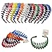 CoverYourHair® Plastic Headband with Teeth - 12 Hard Headbands - Bright Color Headbands
