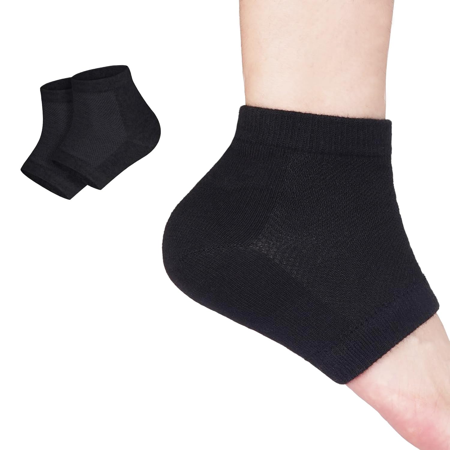 Gel Heel Sports Sock for Kids with Heel Discomfort Severs Plantar Fasciitis Heel Pain (1 Pair Kids 3-7 Women 5-9)