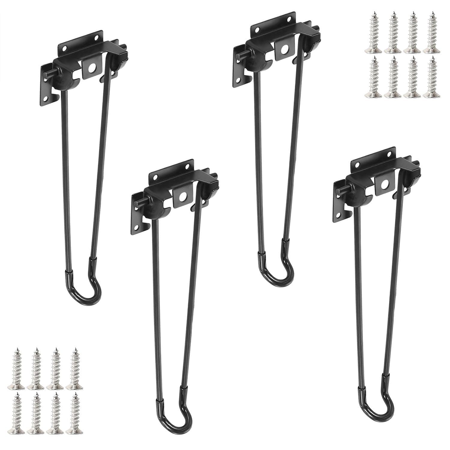Qrity 32cm Foldable Hairpin Table Legs for DIY Folding Camping Table, Folding Coffee Table Leg Laptop Table — image 1