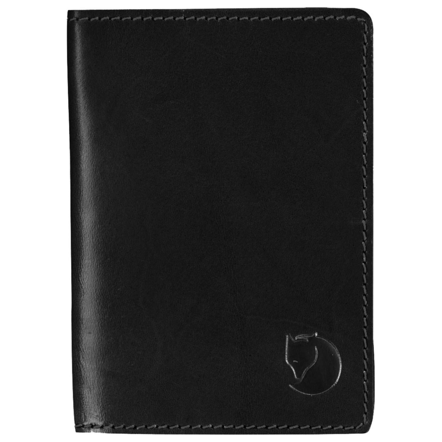 Fjällräven F77363-550 Leather Passport Cover, Black, One Size