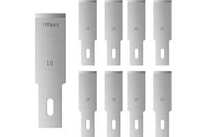 Headley Tools #18 Hobby Knife Blades(Pack of 100),Art Blades Cutting Tool with Storage Case for Craft, Hobby, Scrapbooking, Stencil