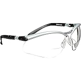 3M Safety Glasses with Readers, BX, +2.5, 1 Pair, ANSI Z87, Anti-Fog Anti-Scratch Clear Lens, Silver Frame, Adjustable Length Temples and Lens Angle