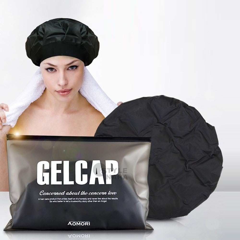 Cordless Hair Heating Gel Cap Therapy Wrap Heatcap Home Care Treatment Spa