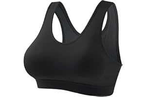 Women's Sports Bras No Underwire Full Coverage Comfort Push Up Soft Athletic Yoga Bra with Removable Pads