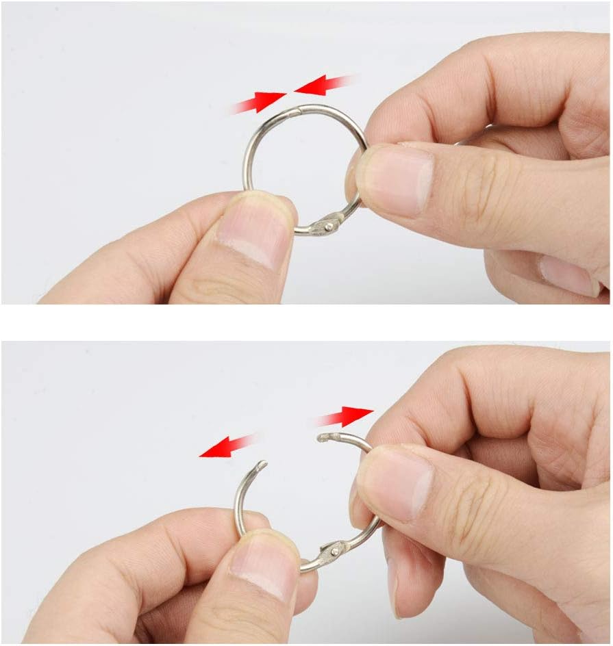 Binder Rings 120 Pack, 1 Inch Loose Leaf Book Rings, Silver Binder Ring, Metal Rings, Key Rings for Office, Home, School : Office Products
