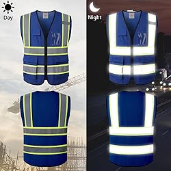 Kazsaifo Reflective Safety Vest for Men Women with