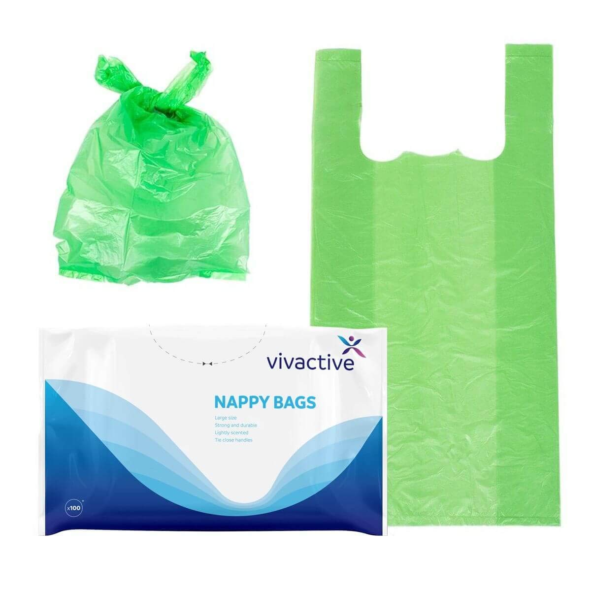 Vivactive Incontinence Nappy Disposal Bags XL 100 Pack