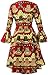 SHENBOLEN Women African Print Dresses Autumn and Winter Long Sleeves Ankara Dress(Small,Multicolored)