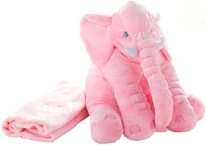 Amazon 象 ぬいぐるみ おもちゃ像ゾウ ぬいぐるみ子供達の為の大きなギフト 毛布付き ピンク色 60cm Djdl Usbケーブル 通販